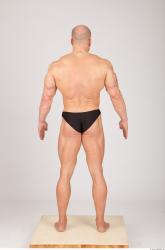 Whole Body Man White Underwear Muscular Studio photo references